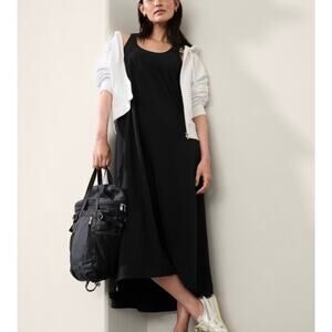 ATHLETA Presidio Traveler Sleeveless Maxi Workout Dress Black Medium M